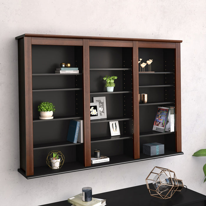 Triple Wall Mounted Storage - Cherry Black