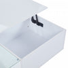 James Lift Up Coffee Table with Hidden Storage and LED Lighting,White | James table basse relevable – table avec rangement cache et eclairage LED, blanc