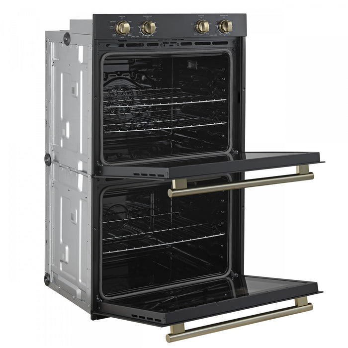 Forno Vomero 30 Inch Electric Double Wall Oven in Black, 5 cu. ft. Convection Oven - FBOEL1324-30BLK