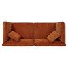 Flare Modern 83.5 Inch Flared Arms Sofa with High-Density Cushions, Caramel | Flare Canape Moderne 83.5 po a Accoudoirs Evases et Coussin Haute Densite, Caramel
