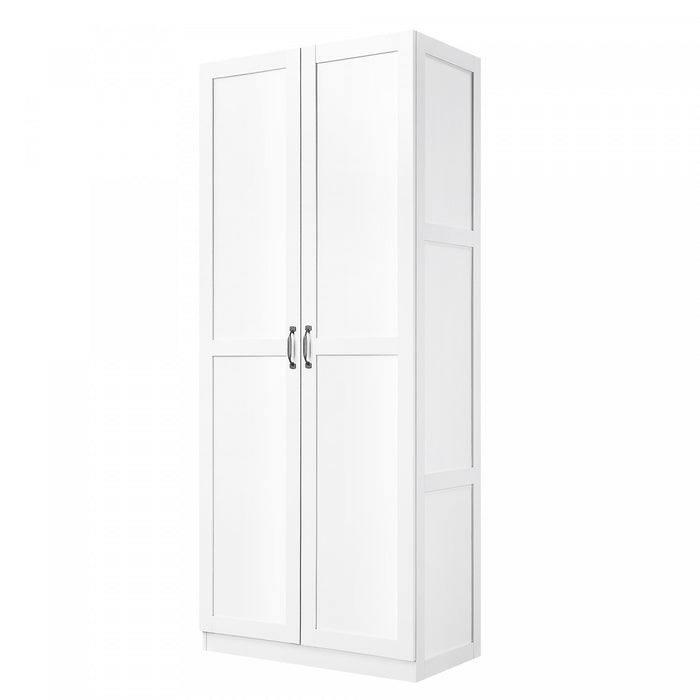 Cornelia Modern 30\" Storage Cabinet in White (7-Shelf)