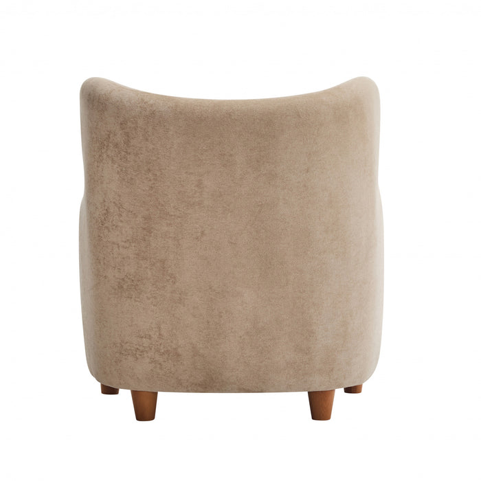 Sophia Upholstered Comfortable Armchair with Wingback,Light Camel Accent Chair