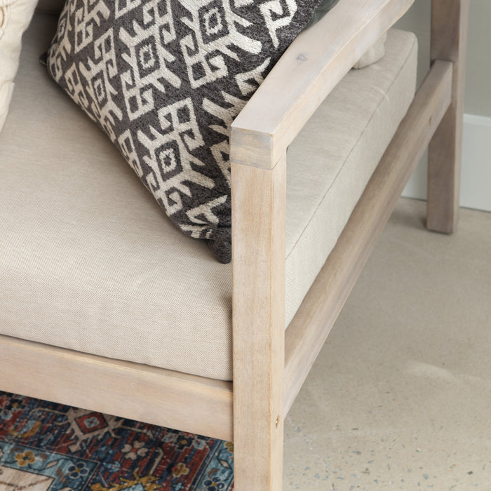 Teagon Natural Beige Outdoor Patio Loveseat - Set of 2