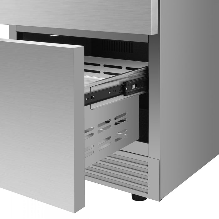 Forno Como 24-Inch Drawer Refrigerator, Stainless Steel, Outdoor/Indoor, 4.87 cu.ft. - FDROD1611-24S