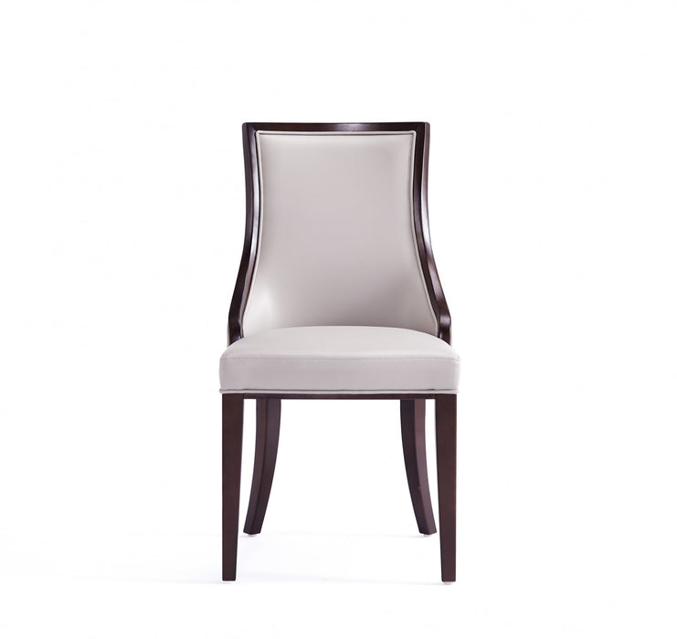 Grand Traditional 6-Piece Dining Chair Set in Light Gray