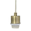 Boden Rattan Pendant Light, Natural & Nickel, 16"D Lamp | Suspension Boden en rotin, fini naturel et nickel, 41 cm (16 po) de diametre
