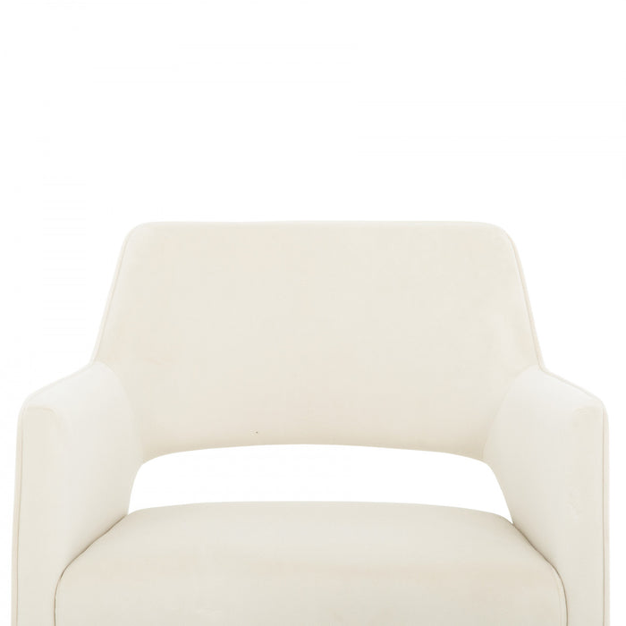 Kendrick Ivory Velvet Upholstered Accent Dining Chair (Set of 2)