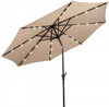 Costway 10ft Solar Lights Patio Umbrella Outdoor W/ 36 LBS Steel Umbrella Stand