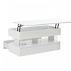 Nathan Lift-Top Coffee Table with LED Lighting,White | Nathan table basse relevable – table basse avec eclairage LED, blanc