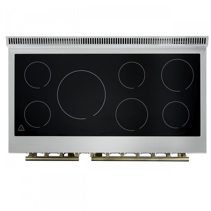 Forno Paolo 48 Inch Freestanding Electric Range in White, 6.7 cu.ft. - FFSEL6011-48WHT