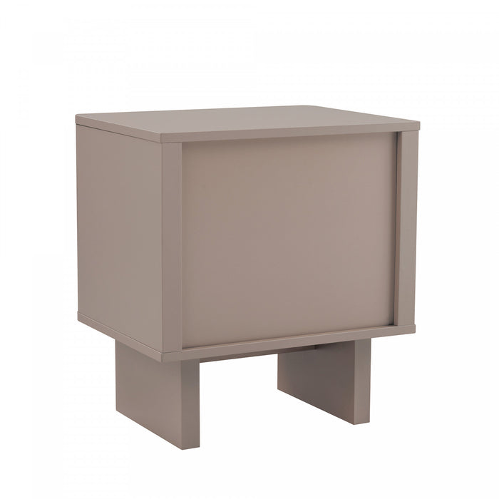 Ella Modern 20\" Nightstand in Mocha (1-Drawer) - Set of 2