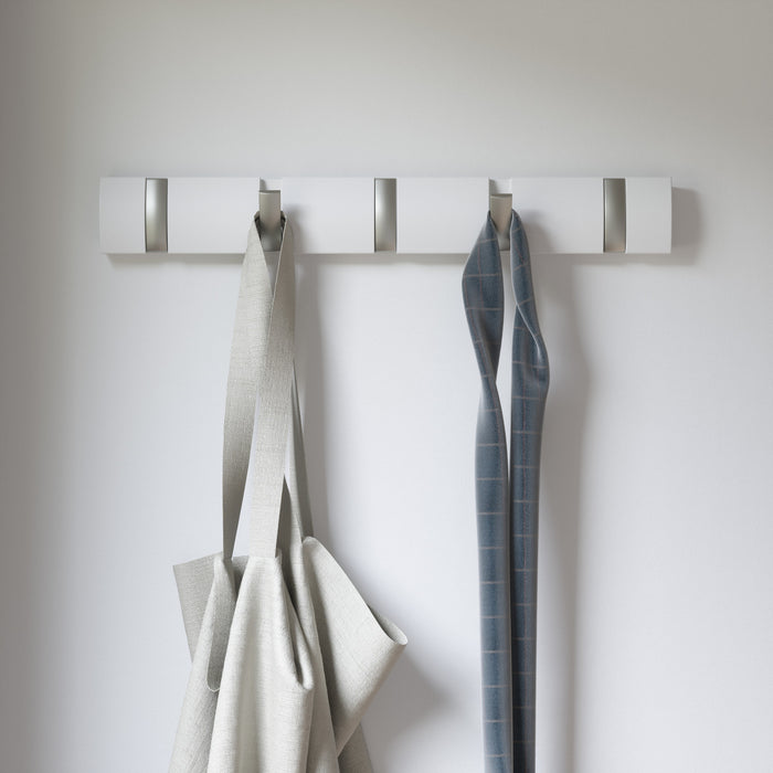 Umbra 5 Flip Wall-Mounted Hooks - White