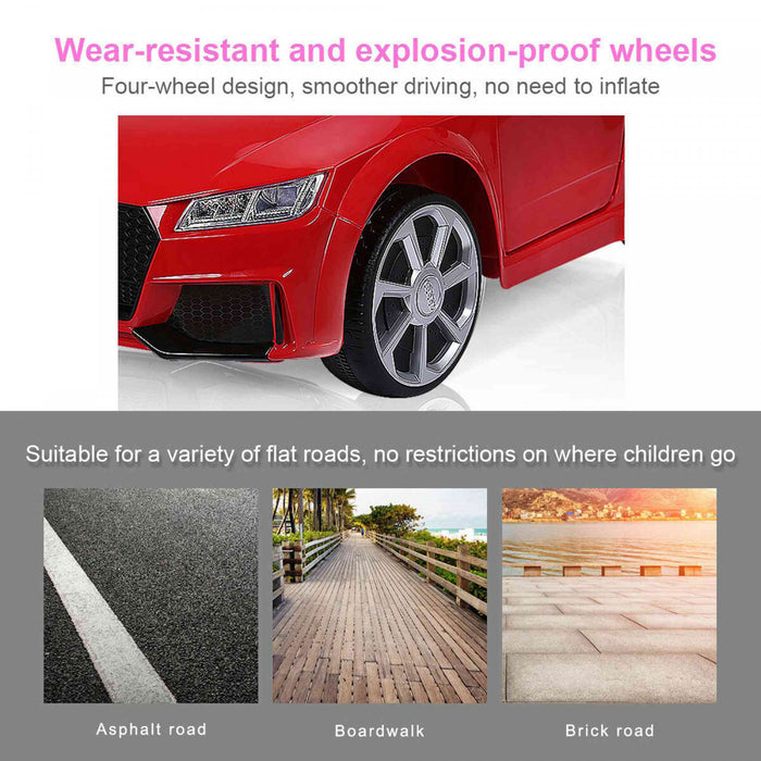 12v Audi Tt Rs Electric Kids Ride On Car Licensed Remote Control Mp3