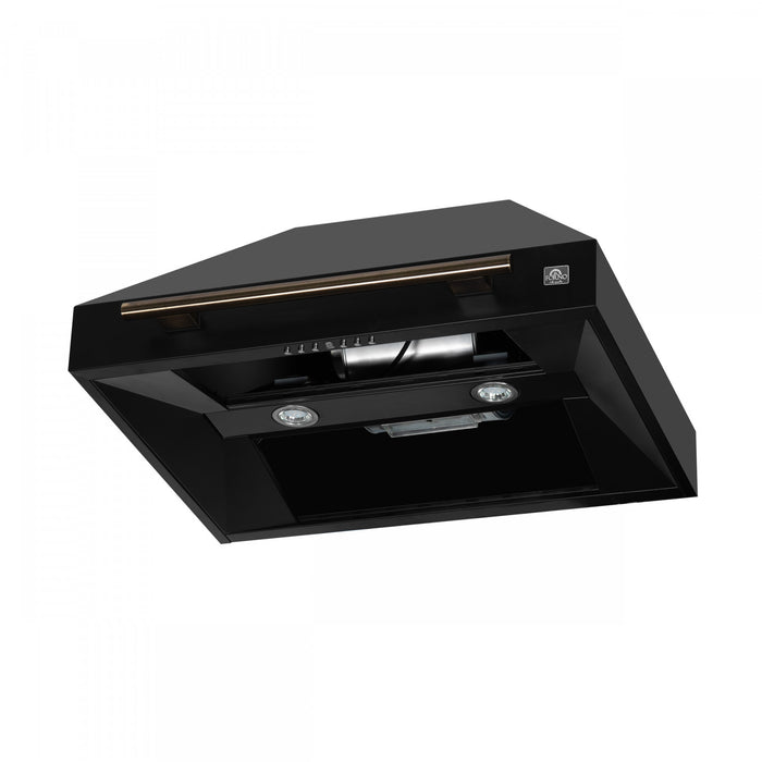 Forno Aria 30 Inch Wall-Mounted Range Hood, Black- FRHWM5095-30BLK