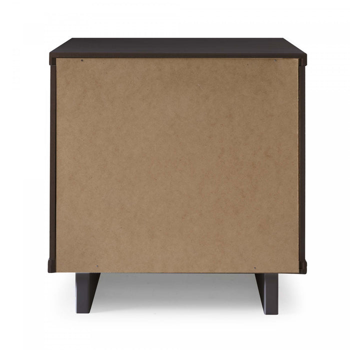 Granville Modern 18\" Nightstand in Charcoal Gray (2-Drawer) - Set of 2