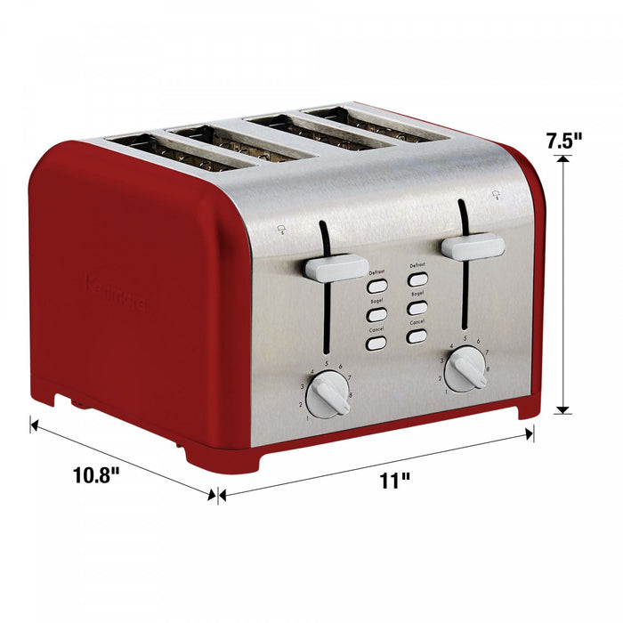 Kenmore 4-Slice Toaster with Dual Controls Red - KKTSDC4SR