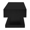 Ethan Lift-Top Coffee Table with LED Lighting and Sliding Extendable Top,Black | Ethan table basse relevable – table avec eclairage LED et plateau coulissant extensible, noir