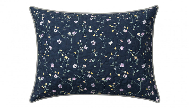 King Size 3-Piece Reversible Floral Quilt Set 