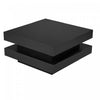Ryan Rotating Coffee Table with LED Lighting and 360° Swivel Top,Black | Ryan table basse pivotante – table basse avec eclairage LED et plateau rotatif a 360°, noir