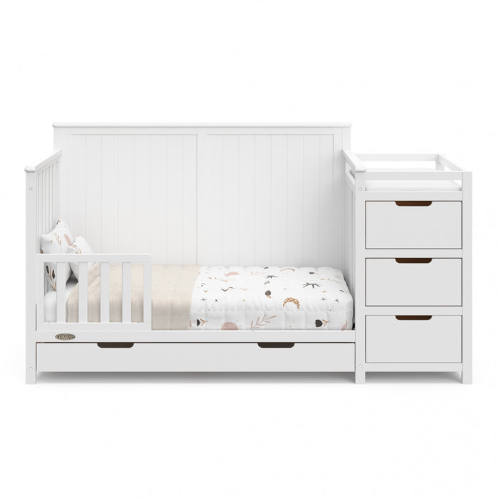 Graco Hadley 5-in-1 Convertible Crib and Changer with Drawer - White