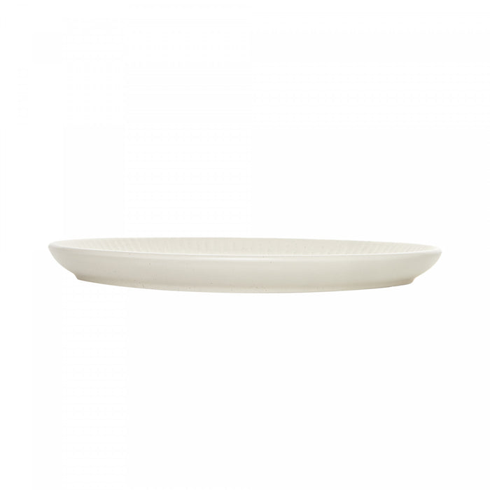 H2K Sesame 12-Piece Embossed Stoneware Dinnerware Set