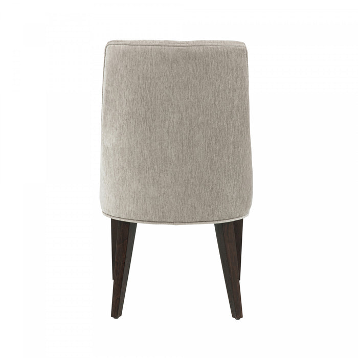 Beever Modern Wood Chenille Dining Chair in Taupe - Set of 2
