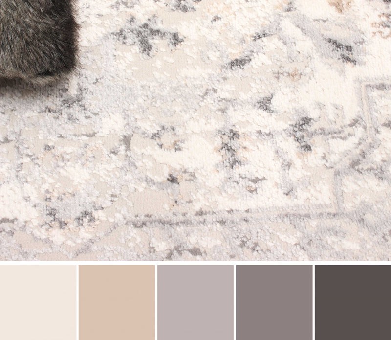 Mira Traditional 2'8\" x 8'2\" Runner Rug in Grey Indoor Area Rug