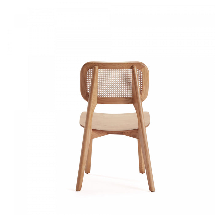 Versailles Industry Chic Wood Dining Chair in Natural - Set of 4