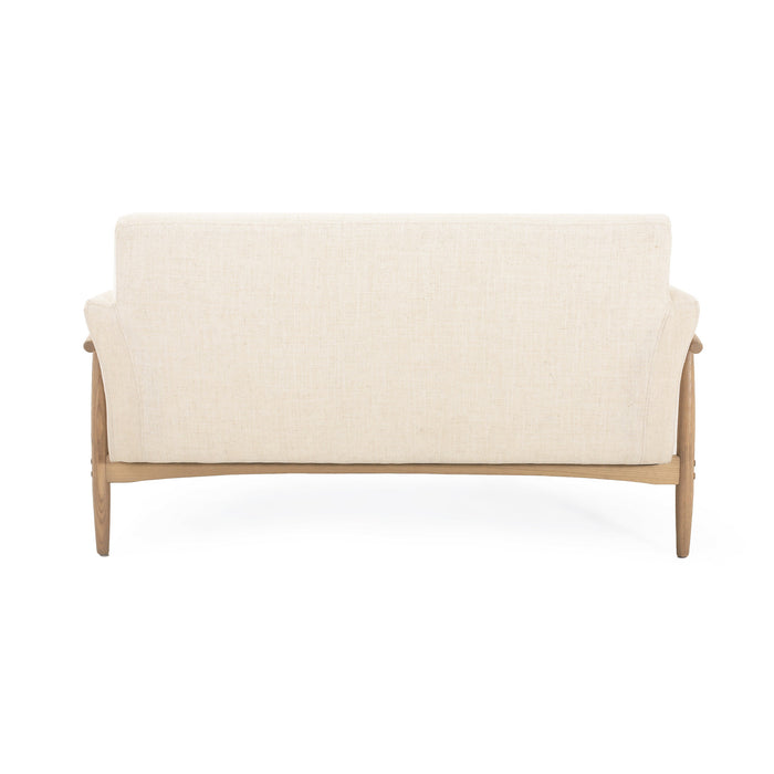 Harper Compact Seating Fabric Modern Loveseat,Beige