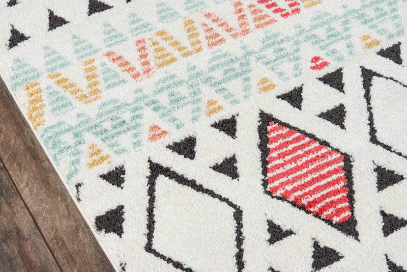 Kaia Contemporary 2'3\" x Runner Rug in Multi Indoor Area Rug