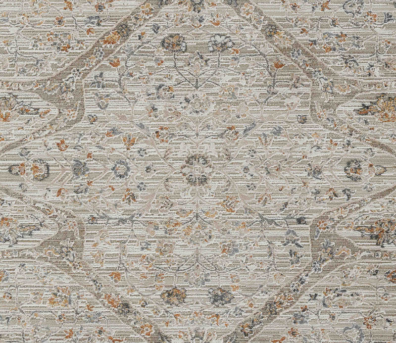 Margaux Traditional 5'3\" x 7'7\" Area Rug in Ivory Indoor Area Rug