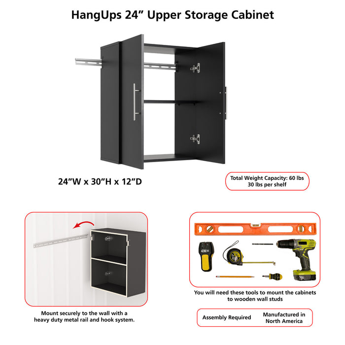 Hangups 24\" Upper Storage Cabinet - White