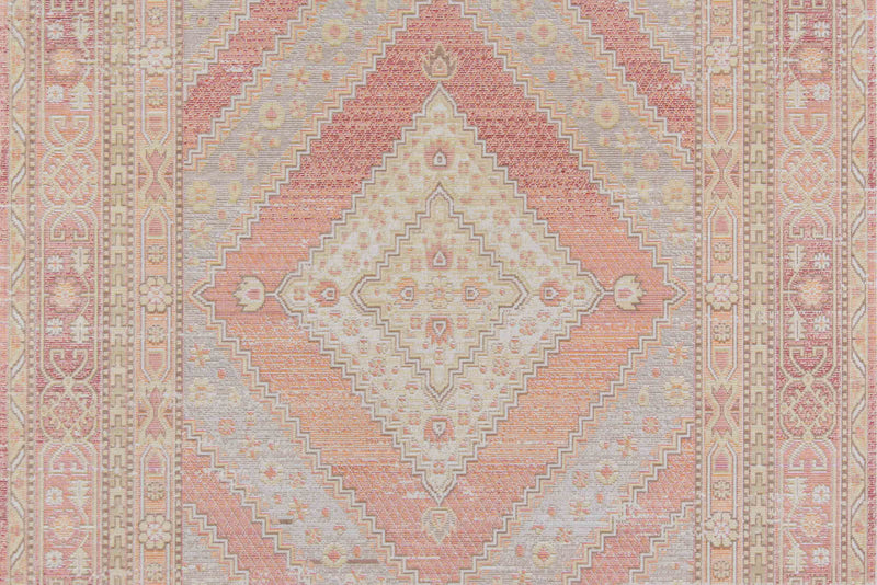 Poppy Traditional 2'7\" x 8'0\" Runner Rug in Pink Indoor Area Rug