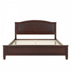 Benson Full Size Solid Wood Platform Bed with Stylish Headboard, Brown | Lit plateforme Benson en bois massif format Full avec tete de lit elegante, brun