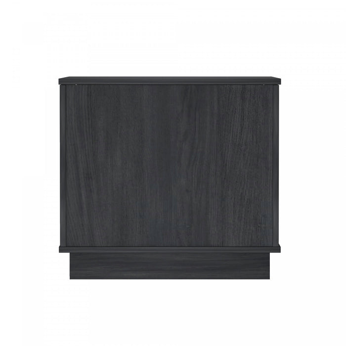 Horizon Modern 22\" Nightstand in Charcoal Gray (2-Drawer)