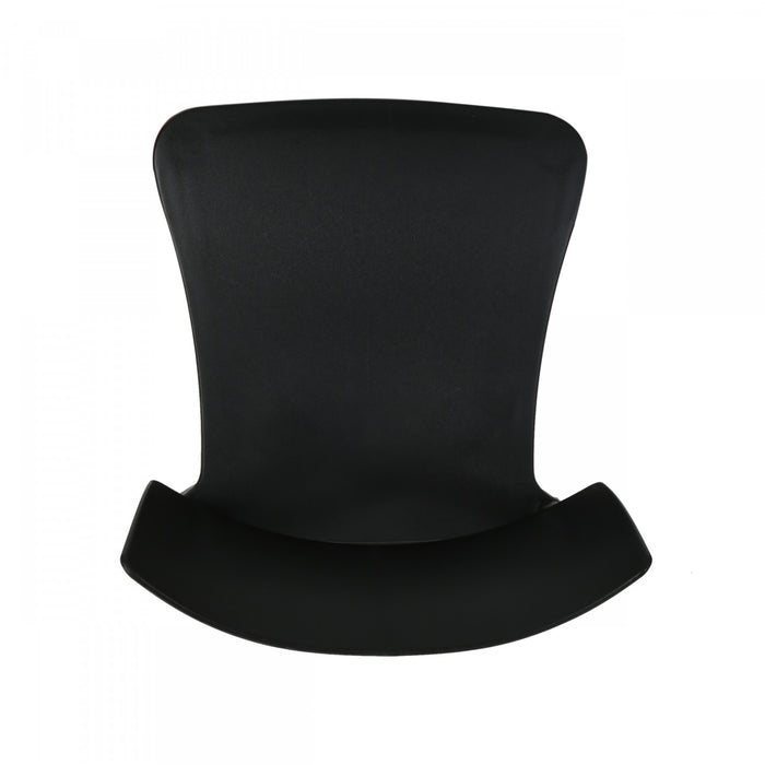 Mason Dining Chair Set Of 2 With Polypropylene Seats And Soild Wood Legs - Black