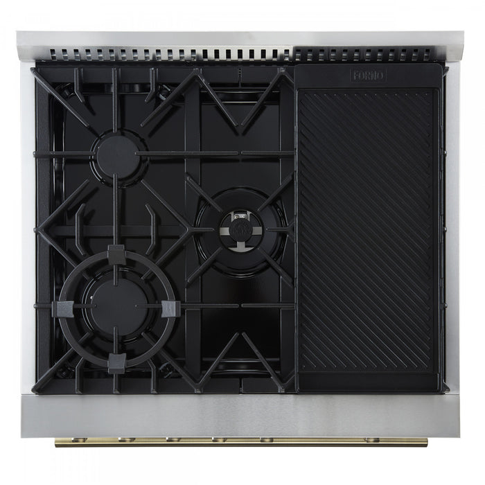 Forno Giovanni 30-inch Gas Range White, 4.32 cu.ft, -FFSGS6274-30WHT
