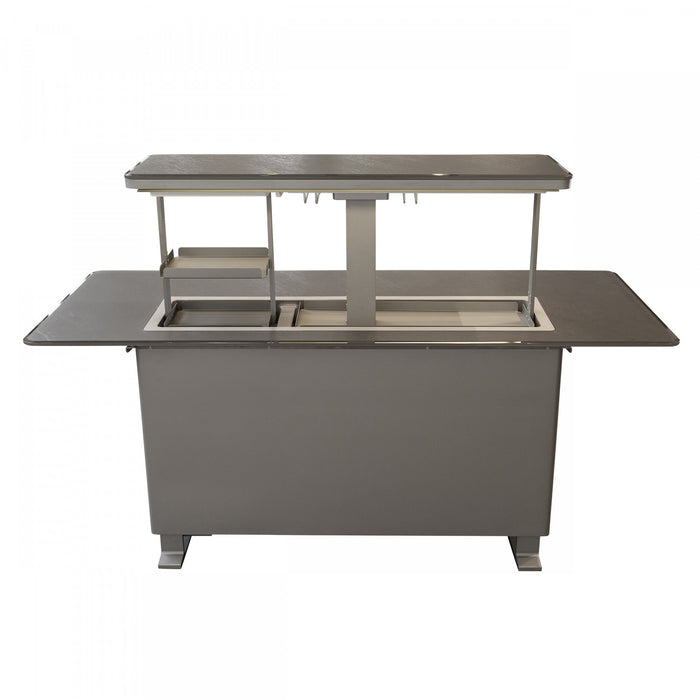 Forno Elevato Smart Bar Table, Sandstone Black, 5.3 cu.ft fridge and freezer-FBTFR7037-72BLK 