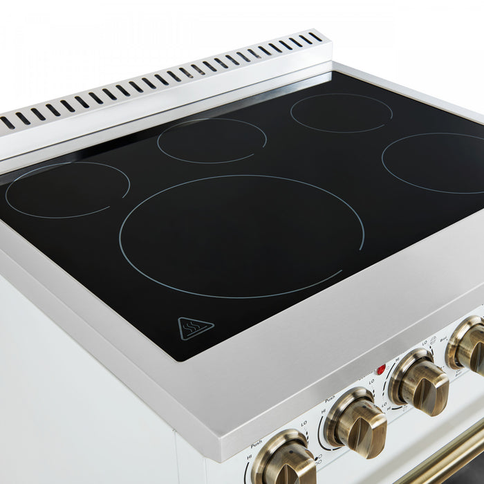 Forno Paolo 30\" White Electric Range, 4.38 CU.FT. - FFSEL6011-30WHT