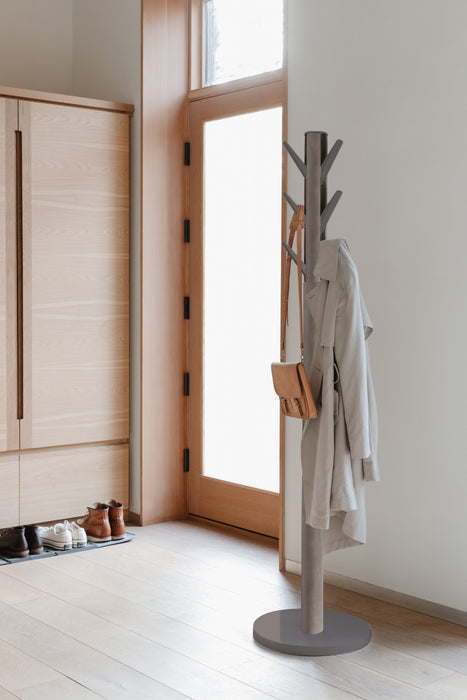 Umbra Modern Wood Flapper Coat Rack - Grey
