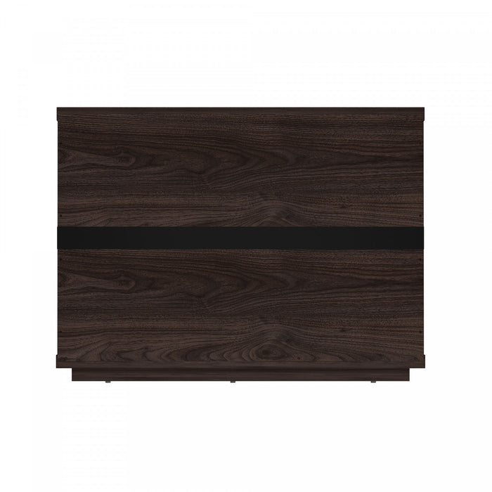 Evelyn Modern 32\" Nightstand in Brown (3-Drawer)
