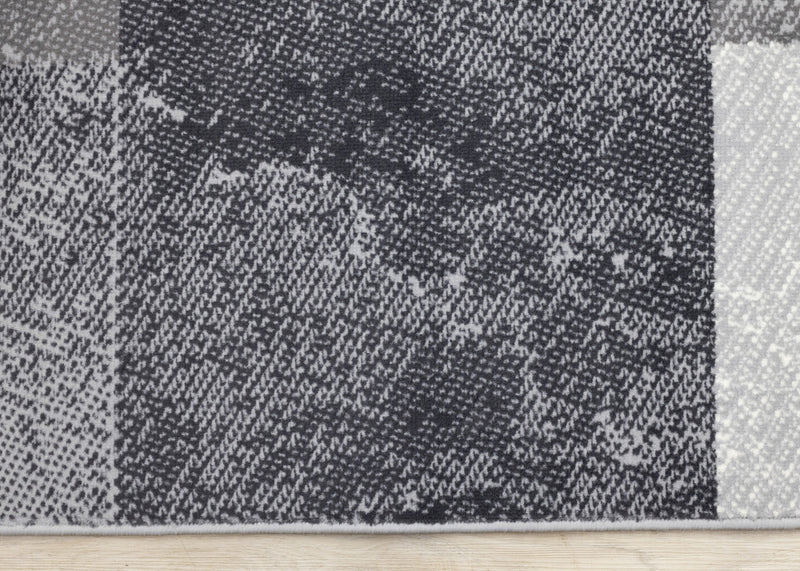 Florence Grey Faded Squares Rug, 5'3\" x 7'4\" Indoor Area Rug
