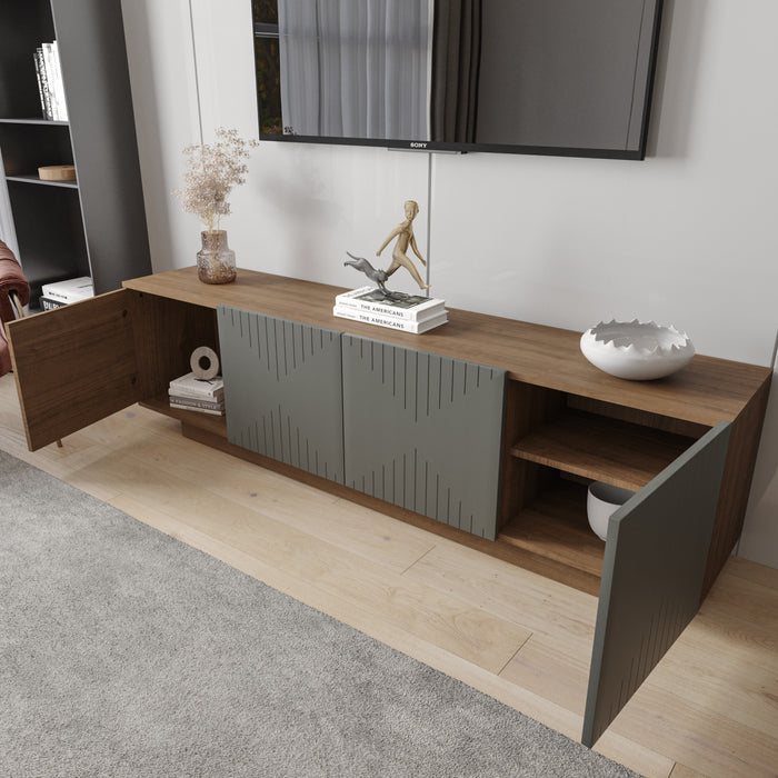 Nordika Riva 72\" TV Stand - Walnut