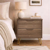 Avira Mid-Century Modern 20" Nightstand in Brown (2-Drawer) | Table de nuit Avira style milieu du siecle moderne 20" en brun (2 tiroirs)