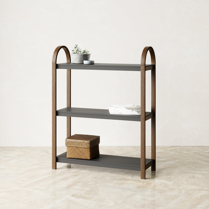 Umbra Modern Bellwood 3-Shelf Bookcase - Black and Walnut