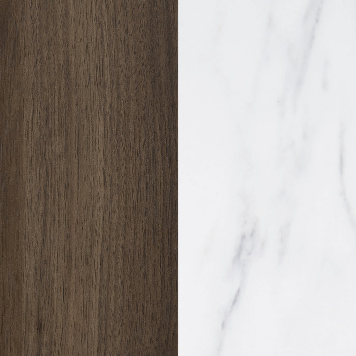 Maliza 2-Door Storage Cabinet - Faux Carrara Marble