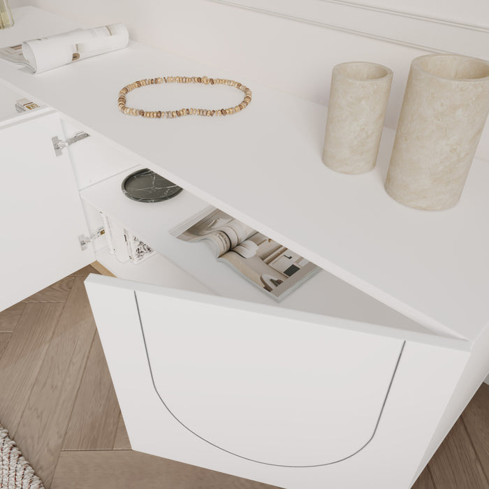 Nordika Nauraa 70.85\" TV Stand - White