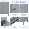 Aura 48 Inch Double Sink Vanity Combo with Drawers and Cabinet, Gray | Aura Ensemble Meuble-Lavabo Double 48 po avec Tiroirs et Armoire, Gris