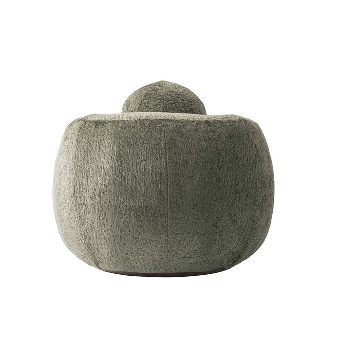 Tribeca Mid-Century Modern Chenille Lounge Chair in Olive Green - Set of 2