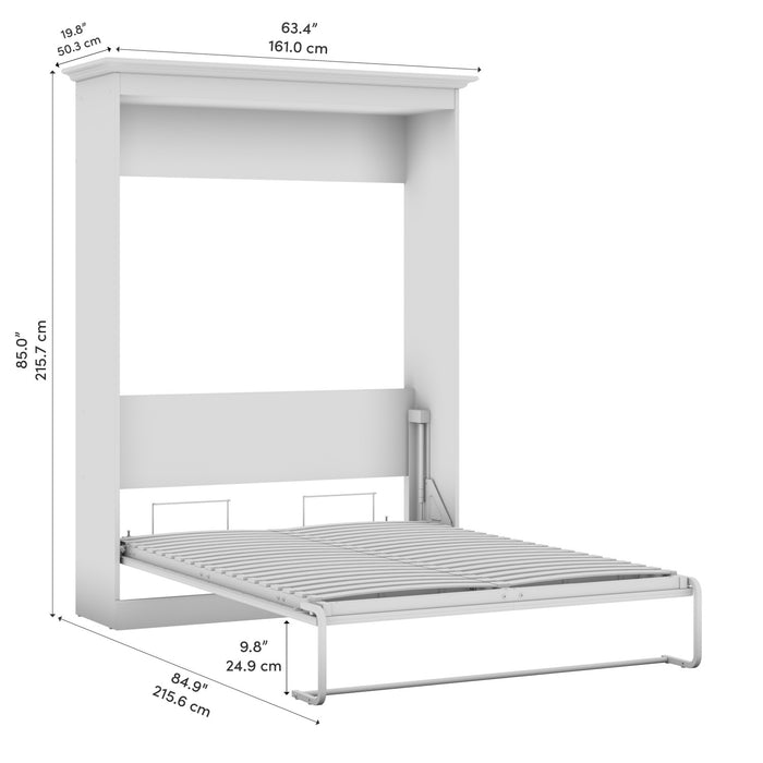Bestar Versatile 64 W Full Murphy Bed - White